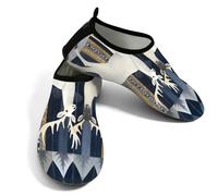 Zapatos de agua para mujeres y hombres, con estampado geométrico de tribu de ciervos, zapatos de playa, calcetines de natación de secado rápido, Estampado geométrico de tribu de ciervos, 36/37 EU