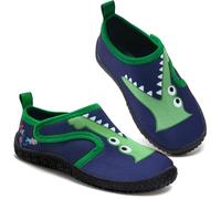 Zapatos de agua para niños y niñas, zapatos de natación, zapatos de playa, antideslizantes, secado rápido, cocodrilo azul marino, 34 EU