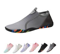 Zapatos de agua unisex a la moda, zapatos descalzos para mujer, zapatos de playa y natación, zapatos de agua con orificio de drenaje, zapatos de verano transpirables para fitness, deportes al aire