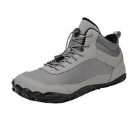 Zapatos de algodón cálido de felpa y antidesgaste, zapatos de algodón de cinco dedos, zapatos deportivos al aire libre, zapatos de senderismo para hombre y mujer, zapatos de patinaje para hombre, gris