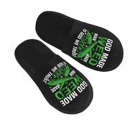 Zapatos De Algodón Dios Hizo La Marihuana, El Hombre Hizo La Cerveza, Es Dios En Quien Confiamos Lavable Plush Shoes Mullidas Felpa Pantuflas Para Unisex Otoño Spa L