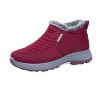 Zapatos de algodón para mujer, botas de invierno con forro polar grueso de algodón para mujer para parejas medias y ancianas 2026, Red, 37.5 EU