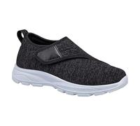 Zapatos de ancho ancho para hombre, con cierre ajustable, ligeros, transpirables, ortopédicos, ligeros, cómodos, transpirables, Black, 36 1/3 EU