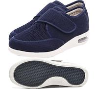 Zapatos de Ancho Ancho para Mujer Zapatillas Ligeras para Caminar Ligeras Transpirables con Cierre Ajustable Parte Inferior Antideslizante para diabéticos Ancianos pies hinchados
