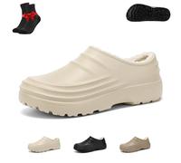 Zapatos de Armadillo for Hombre y Mujer, Zapatos de Chef de Armadillo, Zapatos de Trabajo cálidos, Suaves y Antideslizantes for otoño e Invierno, for Interiores y Exteriores.(Off-White A,44 EU)