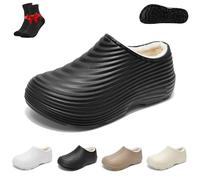 Zapatos de Armadillo for Hombre y Mujer, Zapatos de Chef de Armadillo, Zapatos de Trabajo cálidos, Suaves y Antideslizantes for otoño e Invierno, for Interiores y Exteriores.(Black B,46 EU)
