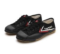 Zapatos De Artes Marciales para Niños Y Adultos Zapatillas De Deporte De Tai Chi Kung Fu Zapatillas De Deporte De Lona De Parte Inferior Suave Descalzas,Negro,32 EU