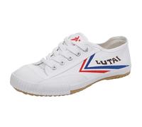 Zapatos De Artes Marciales para Niños Y Adultos Zapatillas De Deporte De Tai Chi Kung Fu Zapatillas De Deporte De Lona De Parte Inferior Suave Descalzas,Blanco,39 EU