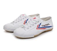 Zapatos De Artes Marciales, Zapatillas De Deporte De Tai-Chi Unisex para Adultos Y Niños, Zapatos Clásicos De Kung Fu, Zapatillas De Lona Antideslizantes De Qigong A La Moda,Blanco,46 EU