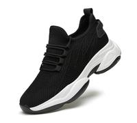 Zapatos De Ascensor Hombres 6/8/10 Cm Unisex Zapatos De Ascensor Altura Invisible Zapatos Superiores Malla Casual De Zapatillas Transpirables Zapatos para Correr Zapatillas Deportivas,Negro,46 EU