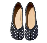 Zapatos de bailarina de piel sintética para mujer, con puntera dividida, informales, sin cordones, clásicos, retro, cómodos, zapatos de vestir de verano, gris oscuro, 39 EU