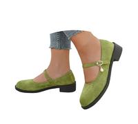 Zapatos de bailarina para mujer, elegantes, cómodos, redondos, mocasines, bailarinas, suaves, antideslizantes, clásicos, planos, zapatos de verano, verde, 37.5 EU