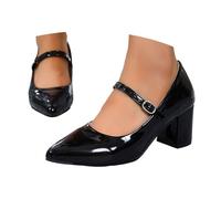 Zapatos de Baile Cerrados para Mujer para Actuaciones y Fiestas de Piel Suave de Punta Redonda para el Trabajo Fiestas y Bodas Negocios Eventos Formales VersáTiles con Un Toque Casual con Cierre