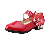 Zapatos de baile de alta calidad para niñas con suela flexible para un rendimiento optimizado en ejercicios de ballet, rojo, 28 EU