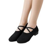 Zapatos De Baile De Jazz Zapatillas De Deporte De Jazz Sin Cordones For Mujer, Zapatos De Baile De Red For Hombres, Adultos, Niños Y Niñas, Botas Deportivas Negras Zapatos De Baile De Jazz(Black full