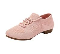 Zapatos de baile de las mujeres del extremo abierto latino tango vals fiesta social salsa entrenamiento sandalias de baile para las mujeres tacón pequeño Rhinestone moderno para latín, rosa, 42 EU