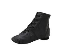 Zapatos de baile de poliuretano para niños, suela suave, zapatos de ballet, sandalias de baile de jazz, botas de moda, botas de apertura escolar, botas de lluvia para niñas y niños, Black, 13 UK Child