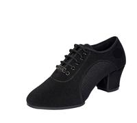 Zapatos de Baile for Mujer, Calzado salón Latino Jazz, Zapatos Salsa, Tacones Altos, Zapatillas Entrenamiento for práctica for para Women(Black02,5.5)