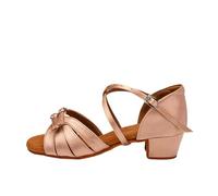 Zapatos de baile for niñas y mujeres, sandalias latinas for salón, zapatos tango moderno, práctica salsa con tacones bajos(3.5cm Light Pink,38 (24cm))