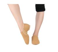 Zapatos De Baile Jazz, Sin Cordones, Color Tostado Y Negro, Zapatillas Gran Tamaño For Niñas Mujeres(Canvas Tan,FR43-26.5cm)