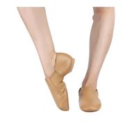 Zapatos De Baile Jazz, Sin Cordones, Color Tostado Y Negro, Zapatillas Gran Tamaño For Niñas Mujeres(Leather Tan,FR40-25cm)