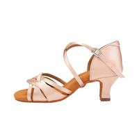 Zapatos de Baile Latino for Mujer, Zapatos salón for Bailar Tango, Suelas Ante, Salsa for Fiesta Seda, Sandalias for para Mujer(Pink 5CM,39)
