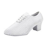 Zapatos De Baile Latino Mujer Zapatos Danza Latina Mujer Heels Zapato De Salsa Zapato Tacón Alto Heels Dance, blanco, 37 EU