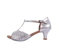 Zapatos De Baile Latino Mujer Zapatos de baile latino for mujer, zapatos salón for bailar Salsa, tacones piel profunda, 5cm, 7cm, Jazz Tango, zapatillas deporte for(Pink,37)