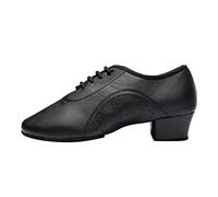 Zapatos de baile latino para hombre, tacón de cuña, con cordones, salsa, tango, samba, jazz, rumba, zapatos modernos de práctica de baile, transpirables, cómodos, zapatos de piel sintética, zapatos de