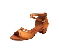Zapatos de baile latino para niñas, talla 10, sandalias de tacón bajo lisas, ajuste cómodo, suela suave, sandalias sexis con puntera abierta, sandalias para caminar, sandalias de correa delgada