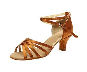 Zapatos de baile latinos para mujer, zapatos de tacón para mujer, sandalias elegantes de tacón alto, zapatos de verano con hebilla para salón de baile, fiesta, salsa, zapatos de gran tamaño, zapatos
