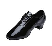 Zapatos de baile para hombre, zapatos de baile de salón Oxford estándar, zapatos de baile de piel sintética con cordones para salsa, tango, samba, jazz, rumba, salón de baile, jazz, moderno, tango