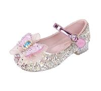 Zapatos de baile para niñas con diamantes de imitación brillantes: brillante diamante Bowknot princesa zapatos zapatos zapatos tacones bajos zapatos de baile zapatos de Halloween para carnaval fiesta