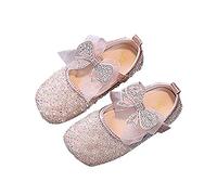 Zapatos de baile para niñas con perlas de diamantes de imitación adornos brillantes elegantes zapatos infantiles para pequeñas princesas, rojo, 31 EU