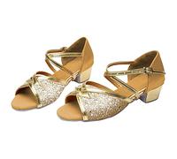 Zapatos de baile para niños y niñas, latinos brillantes, zapatos de ballet con suelas suaves, zapatos de noche, zapatos de princesa, zapatos de vestir, elegantes zapatos de boda, zapatos de fiesta