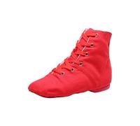 Zapatos de baile para niños, zapatos de baile cálidos, ballet, rendimiento, zapatos de interior, zapatos de baile de jazz, zapatos de baile para niñas pequeñas, Red, 13 UK Child