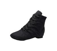 Zapatos de baile para niños, zapatos de baile cálidos, ballet, rendimiento, zapatos de interior, zapatos de baile de jazz, talla 2, zapatos para niñas pequeñas, Black, 13 UK Child