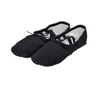 Zapatos de baile para niños, zapatos suaves para adultos, zapatos de ballet étnicos, zapatos de yoga, zapatos de niña, talla 8, Black, 36 EU