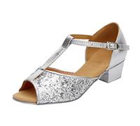 Zapatos de Baile Prom para Mujer, Zapatos de Baile Cuadrados, Sandalias de tacón, Elegantes, graduación.