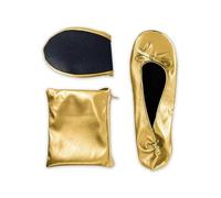 Zapatos De Baile Zapatos de Ballet Plegables After Patry, Planos portátiles Viaje, for Baile graduación, for Novias, Bodas y Fiestas para Niños Adultos(Gold,38-39)