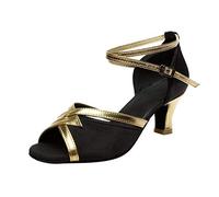 Zapatos De Baile/zapatos Latinos De Satén Mujeres Salsa Y Bachata Zapatos De Baile De Salon Satén Tango Profesional De Salon Tacón Bajo Suela Blanda Práctica Y Rendimiento Calzado Para Bailar