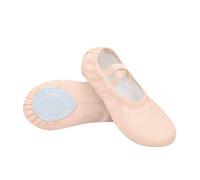 Zapatos de Ballet de Cuero Suave para Niñas y Niños - Zapatos de Baile para Niño/Pequeño/Niño/Grande, caqui, 30 EU