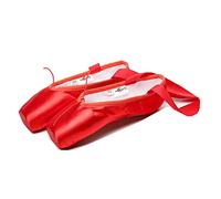 Zapatos de ballet para niñas, zapatos de baile profesionales con cinta, zapatos de gimnasia para niñas y mujeres, rosso, 34 EU