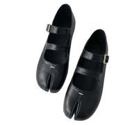Zapatos De Ballet Tabi para Mujer Zapatos Planos de Ballet con Punta Dividida, Correa con Hebilla, Mocasines Redondos Poco Profundos, Sandalias Tabi cómodas e Informales