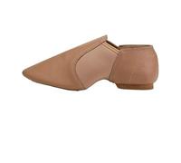Zapatos De Ballet Zapatos De Baile De Jazz De Cuero Genuino, Suela Antideslizante Negra Bronceada, Zapatos De Jazz For Niñas Pequeñas, Mujeres, Gimnasia, Unisex, Slip On Jazz Para Mujeres(Beige,38(24C