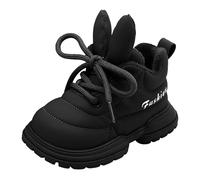 Zapatos de baño para adultos, bowknot First Shoes Buckle Strap Toddler Soft Bottom Transpirable Princess Shoes Niños Zapatillas Niñas 25, Negro , 22 EU