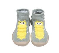 Zapatos de bebé para bebé, elásticos, antideslizantes, caminantes, primeros calcetines, zapatos de bebé, sandalias para niños, talla 24, gris, 20 EU