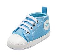 Zapatos de bebé para interiores para niños pequeños, suela suave, 9 años, zapatos para correr, azul celeste, 22 EU