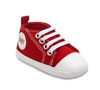 Zapatos de bebé para interiores para niños pequeños, suela suave, 9 años, zapatos para correr, Red, 22 EU