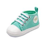 Zapatos de bebé para interiores para niños pequeños, suela suave, 9 años, zapatos para correr, verde menta, 21 EU